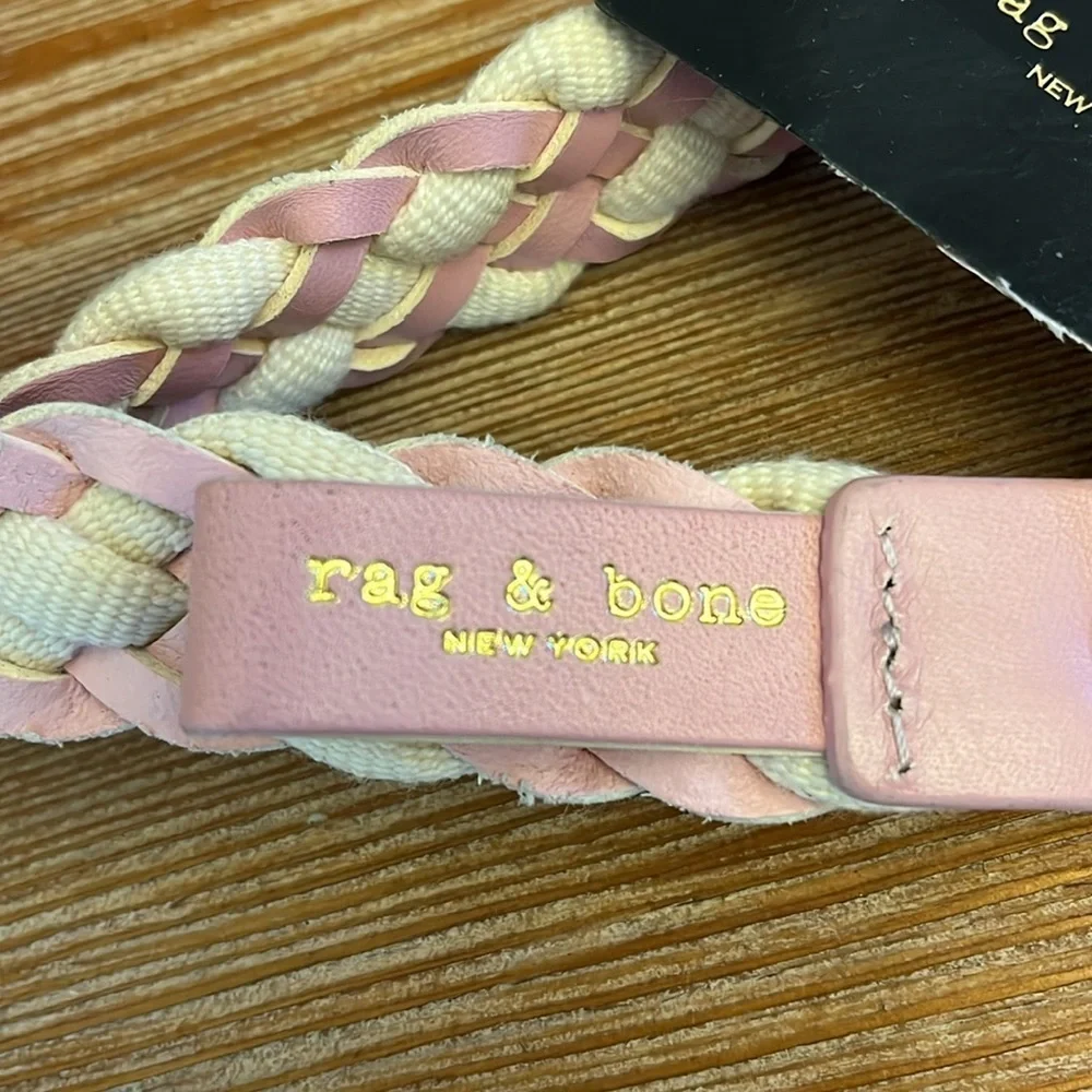 RAG & BONE NWT Baby Boyfriend Woven Belt - Peony- Size XS